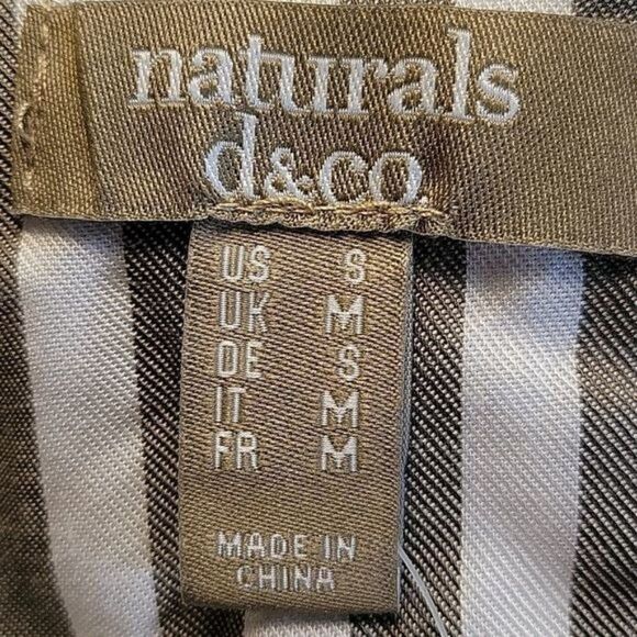 NWOT Denim & Co. Naturals Striped Button-Front Top - Picture 8 of 13